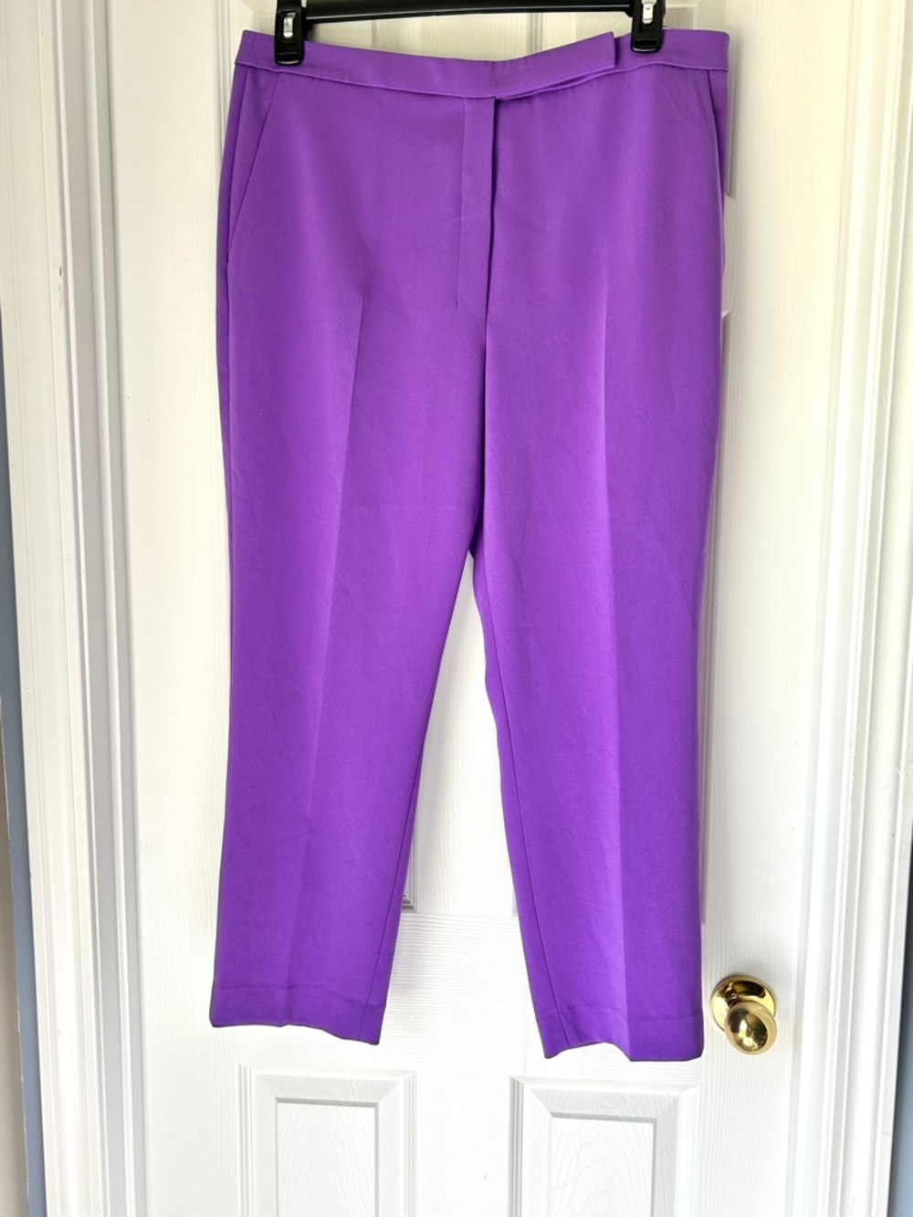 Theory The Slim Crop Admiral Crepe Pants purple